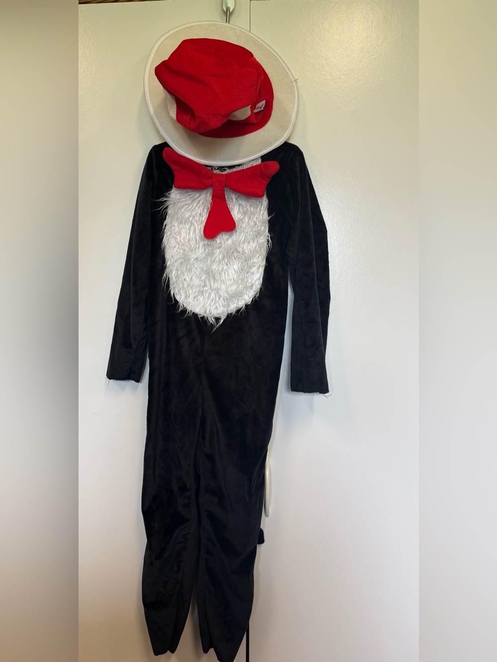 Cat in the Hat Costume with hat.  Halloween, dr Seuss week, family costume